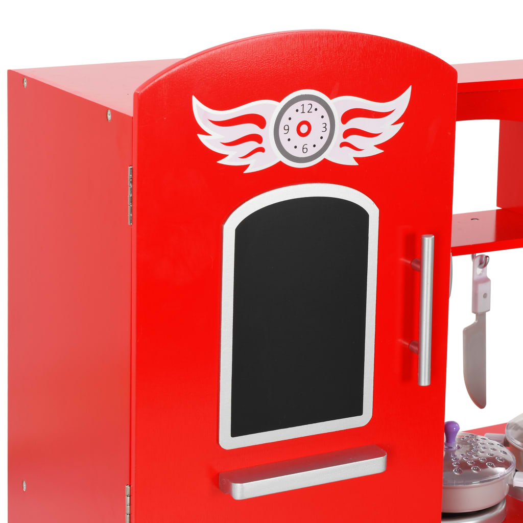 Kinderspeelkeuken 84x31x89 cm MDF rood is nu te koop bij PeponiXL, paradijselijk wonen!