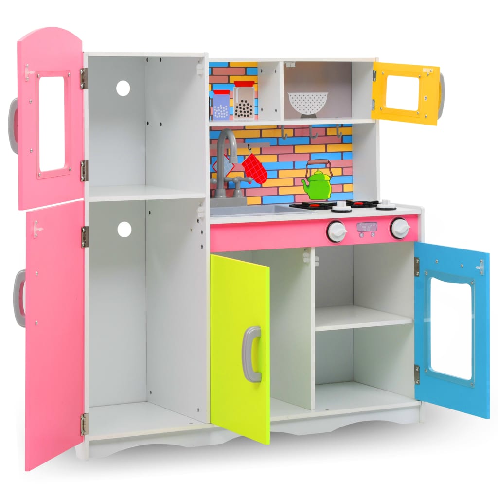 Kinderspeelkeuken 80x30x85 cm MDF meerkleurig is nu te koop bij PeponiXL, paradijselijk wonen!