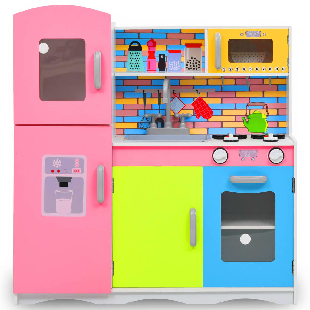 Kinderspeelkeuken 80x30x85 cm MDF meerkleurig is nu te koop bij PeponiXL, paradijselijk wonen!