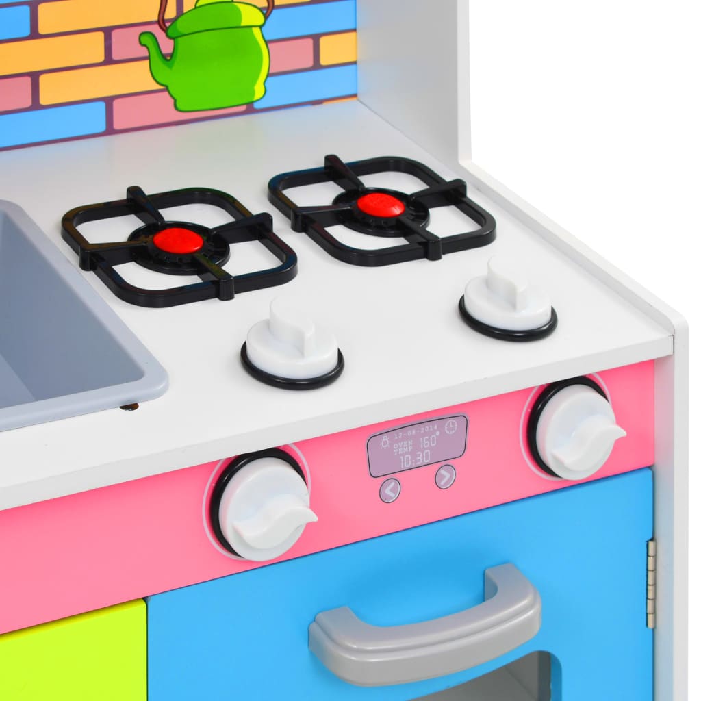 Kinderspeelkeuken 80x30x85 cm MDF meerkleurig is nu te koop bij PeponiXL, paradijselijk wonen!