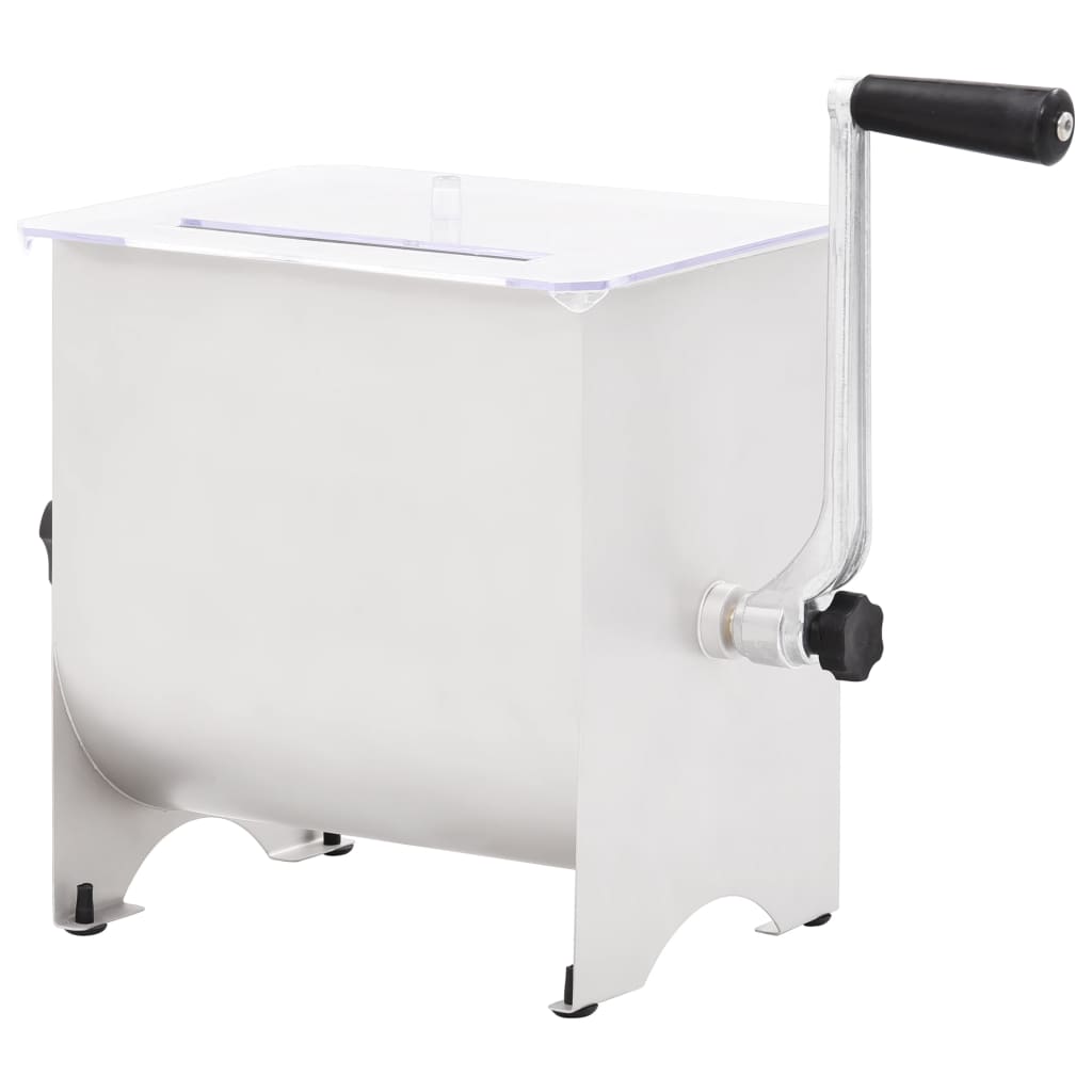 Vleesmixer met deksel handmatig roestvrij staal zilverkleurig is nu te koop bij PeponiXL, paradijselijk wonen!