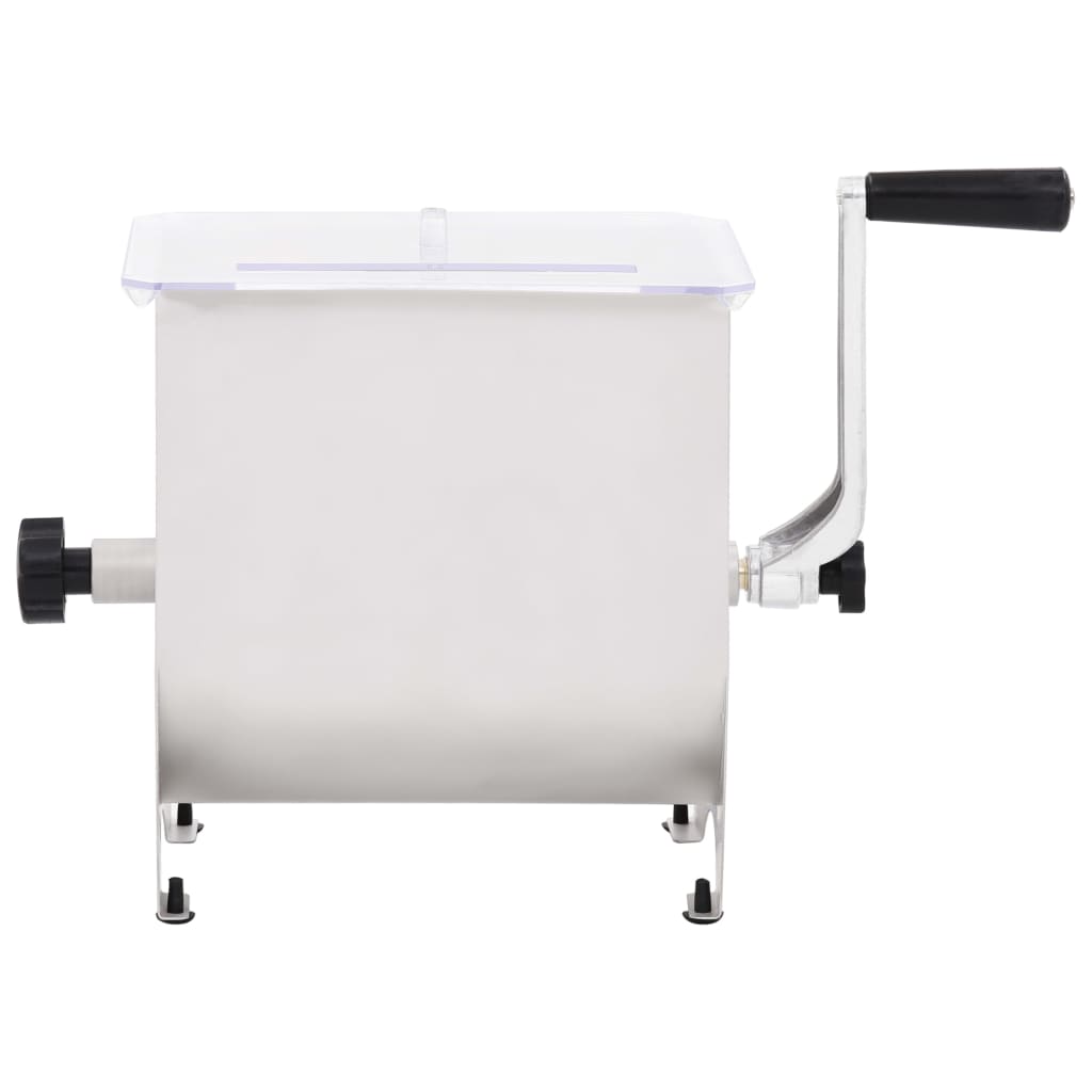 Vleesmixer met deksel handmatig roestvrij staal zilverkleurig is nu te koop bij PeponiXL, paradijselijk wonen!