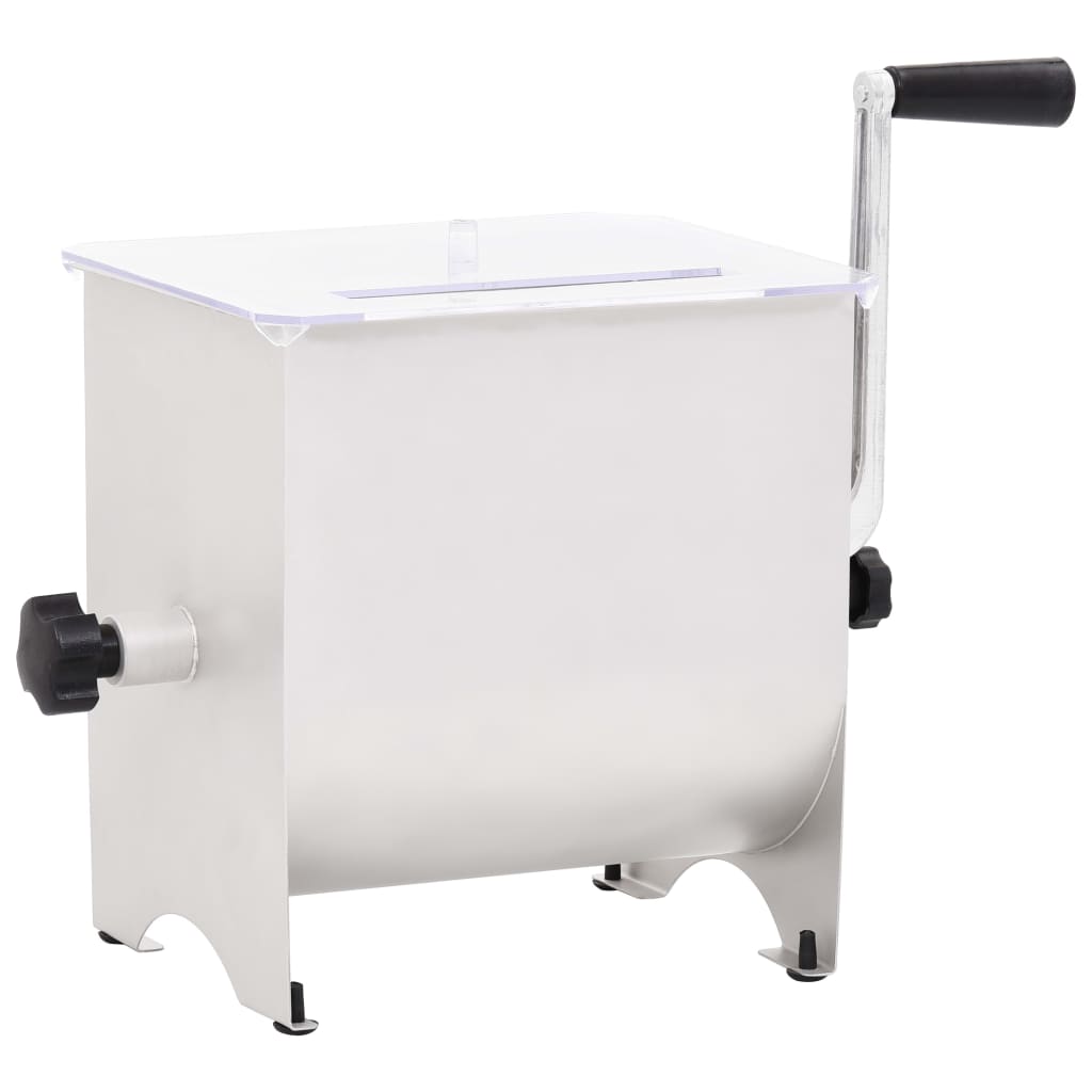 Vleesmixer met deksel handmatig roestvrij staal zilverkleurig is nu te koop bij PeponiXL, paradijselijk wonen!