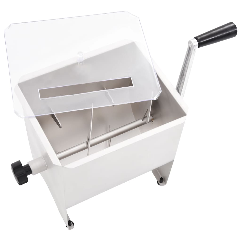 Vleesmixer met deksel handmatig roestvrij staal zilverkleurig is nu te koop bij PeponiXL, paradijselijk wonen!