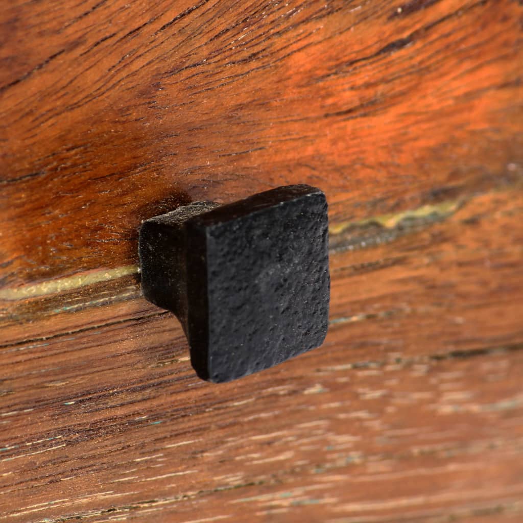 Nachtkastje 40x30x50 cm massief gerecycled hout en staal is nu te koop bij PeponiXL, paradijselijk wonen!