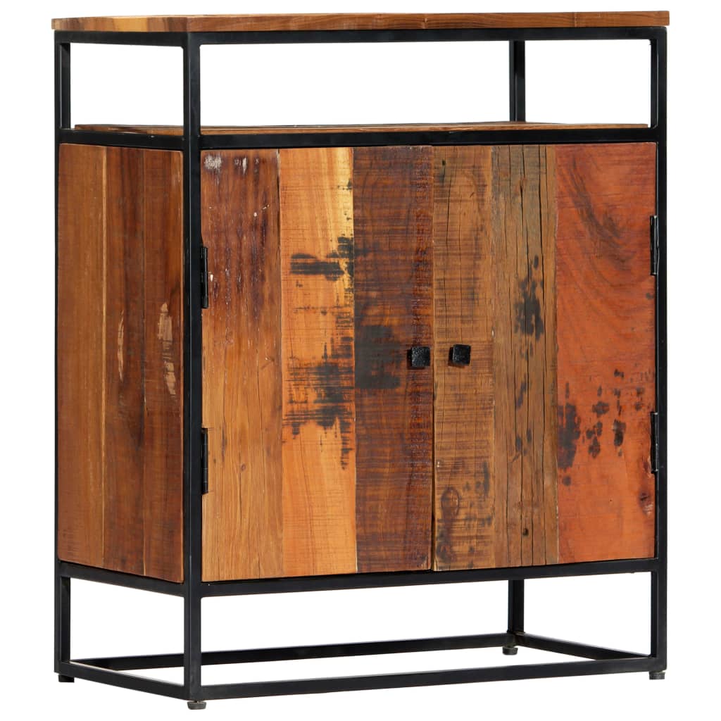 Bijzetkast 60x35x76 cm massief gerecycled hout en staal is nu te koop bij PeponiXL, paradijselijk wonen!