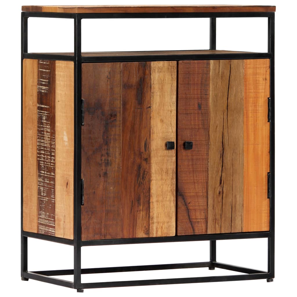 Bijzetkast 60x35x76 cm massief gerecycled hout en staal is nu te koop bij PeponiXL, paradijselijk wonen!