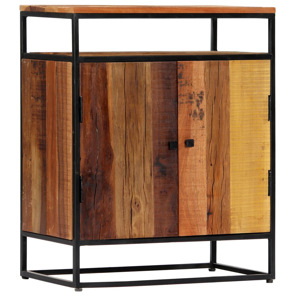 Bijzetkast 60x35x76 cm massief gerecycled hout en staal is nu te koop bij PeponiXL, paradijselijk wonen!