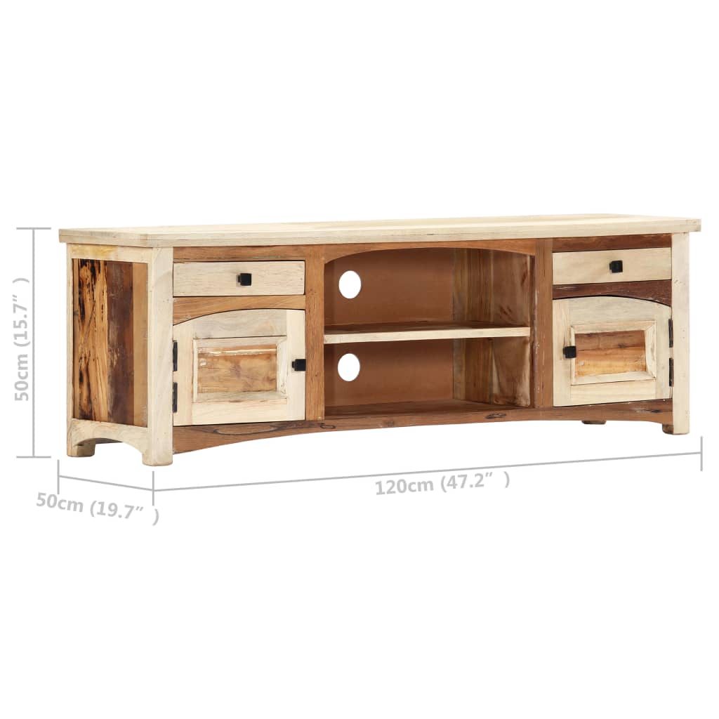 Tv-meubel 120x30x40 cm massief gerecycled hout is nu te koop bij PeponiXL, paradijselijk wonen!
