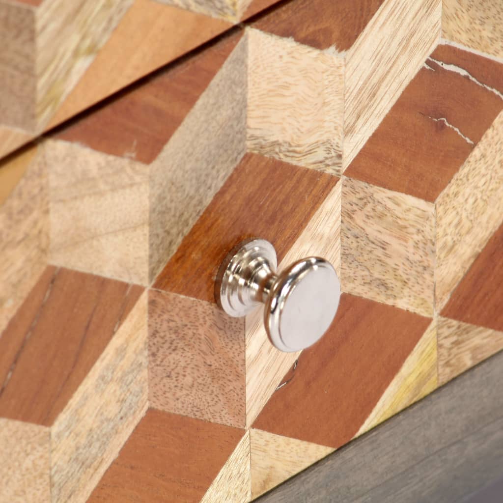 Tv-meubel 120x30x40 cm massief mangohout grijs is nu te koop bij PeponiXL, paradijselijk wonen!