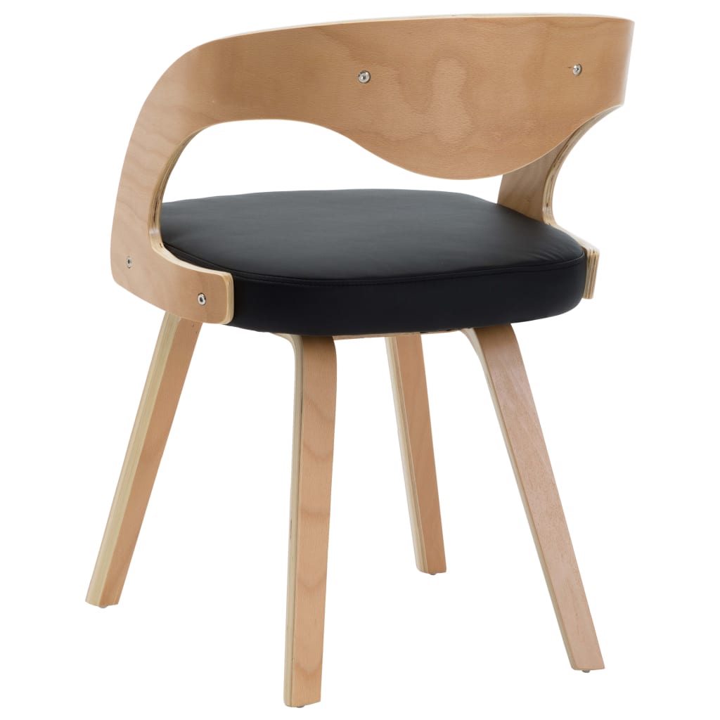 Eetkamerstoelen 2 st gebogen hout en kunstleer is nu te koop bij PeponiXL, paradijselijk wonen!