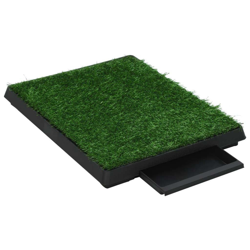 Huisdierentoilet met bak en kunstgras 63x50x7 cm groen is nu te koop bij PeponiXL, paradijselijk wonen!