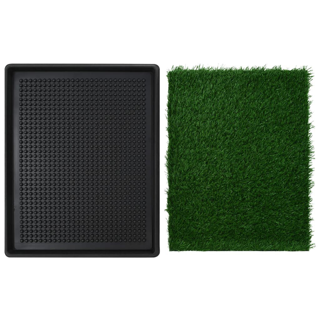 Huisdierentoilet met bak en kunstgras 64x51x3 cm groen is nu te koop bij PeponiXL, paradijselijk wonen!