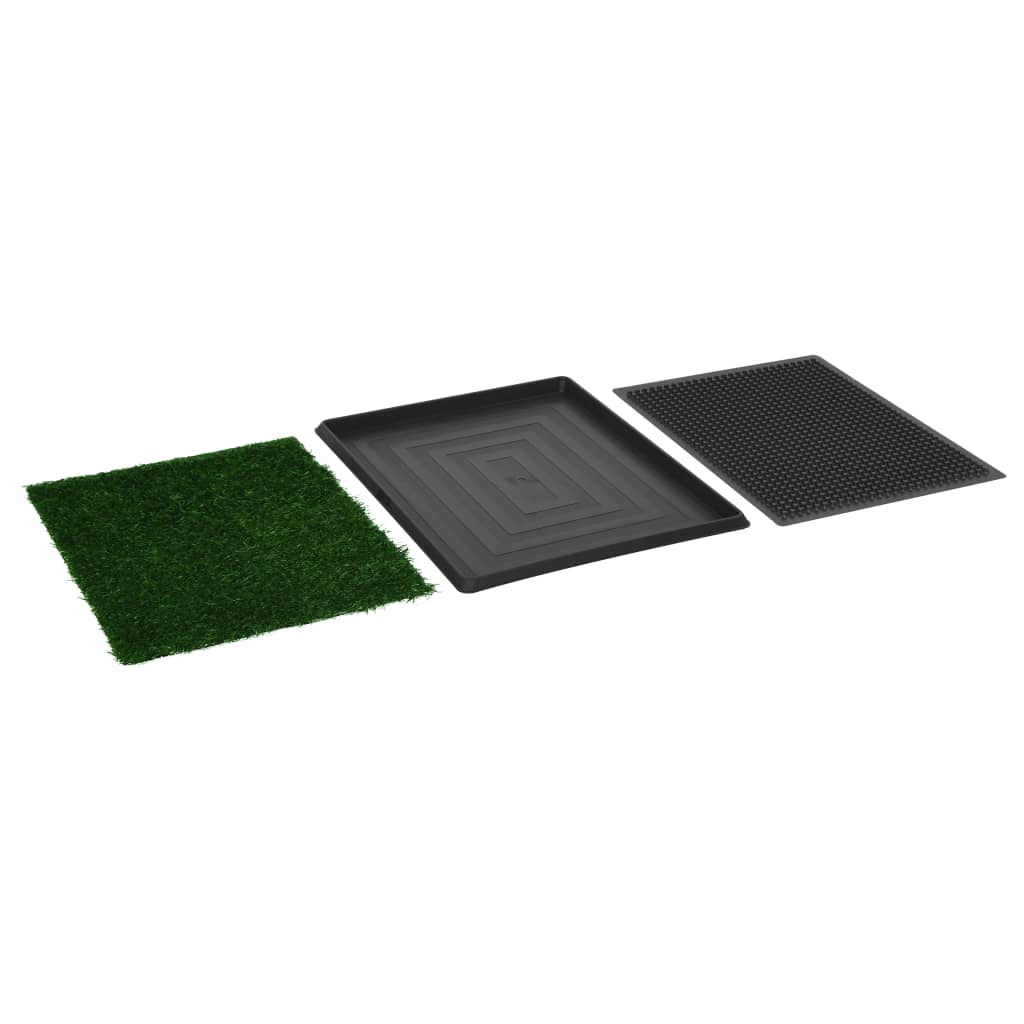 Huisdierentoilet met bak en kunstgras 64x51x3 cm groen is nu te koop bij PeponiXL, paradijselijk wonen!