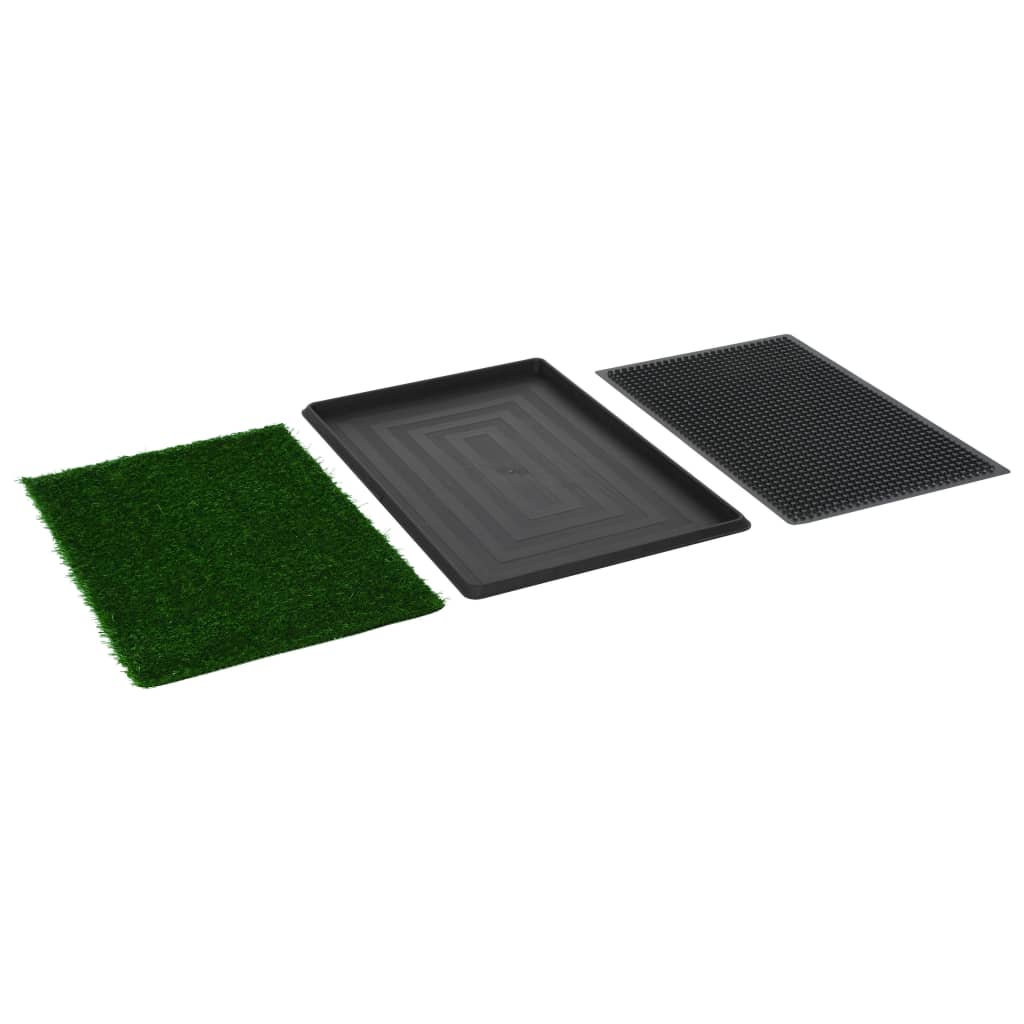 Huisdierentoilet met bak en kunstgras 76x51x3 cm groen is nu te koop bij PeponiXL, paradijselijk wonen!