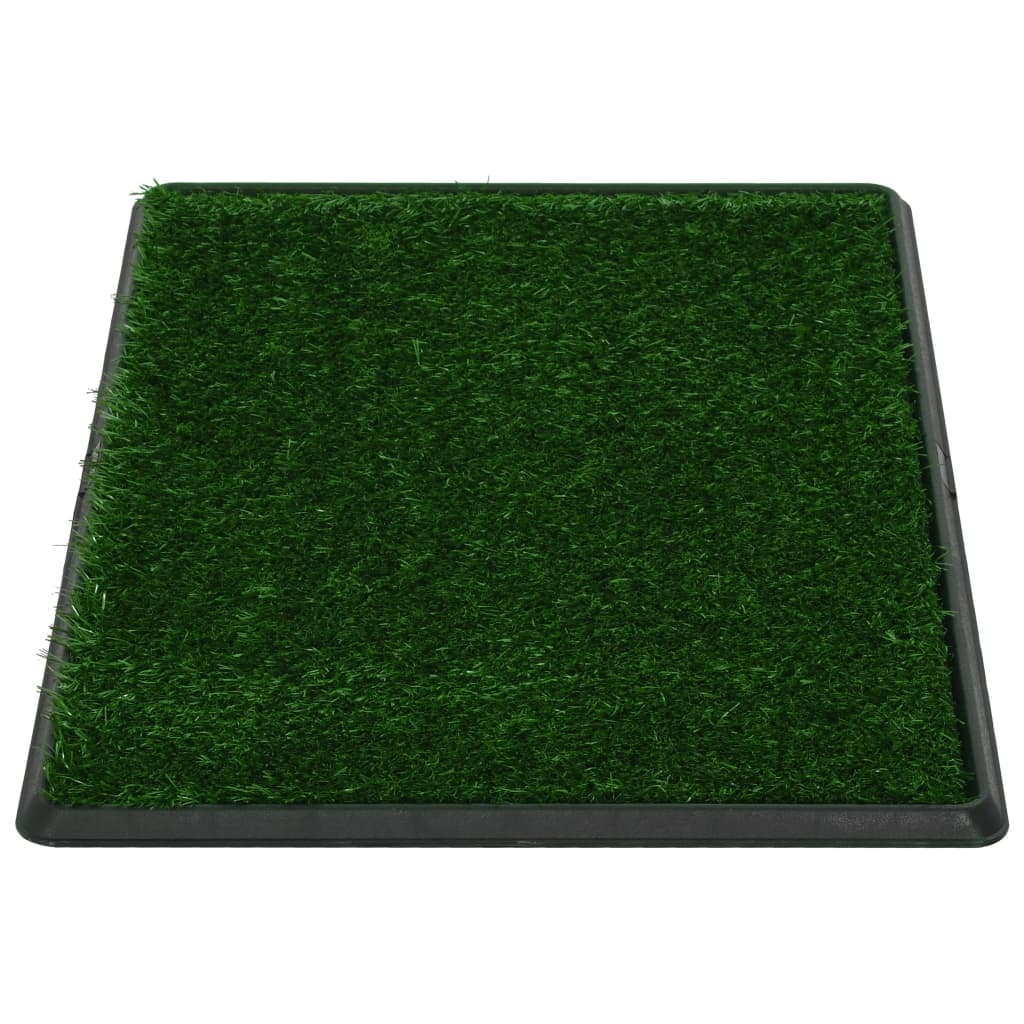 Huisdierentoiletten 2 st met bak en kunstgras 76x51x3 cm groen is nu te koop bij PeponiXL, paradijselijk wonen!