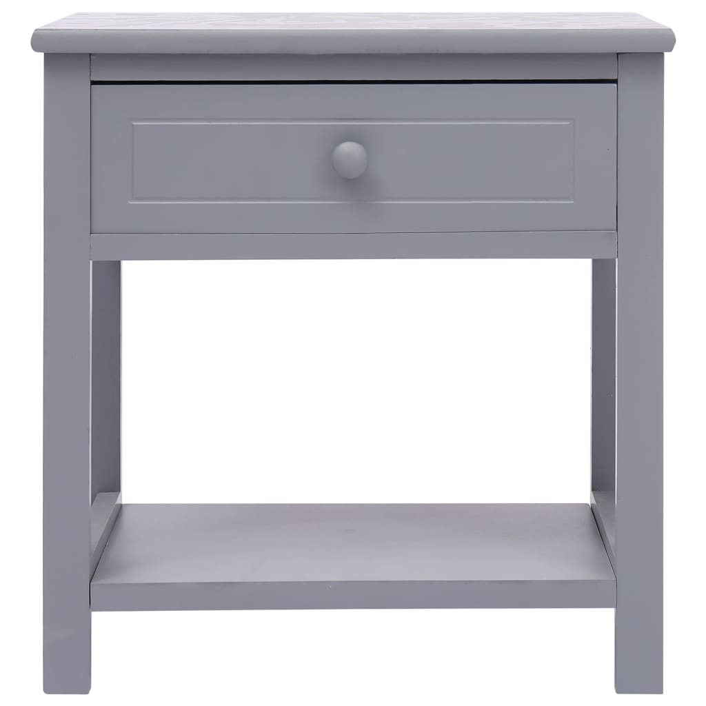 Nachtkastje 40x29x42 cm paulowniahout grijs is nu te koop bij PeponiXL, paradijselijk wonen!