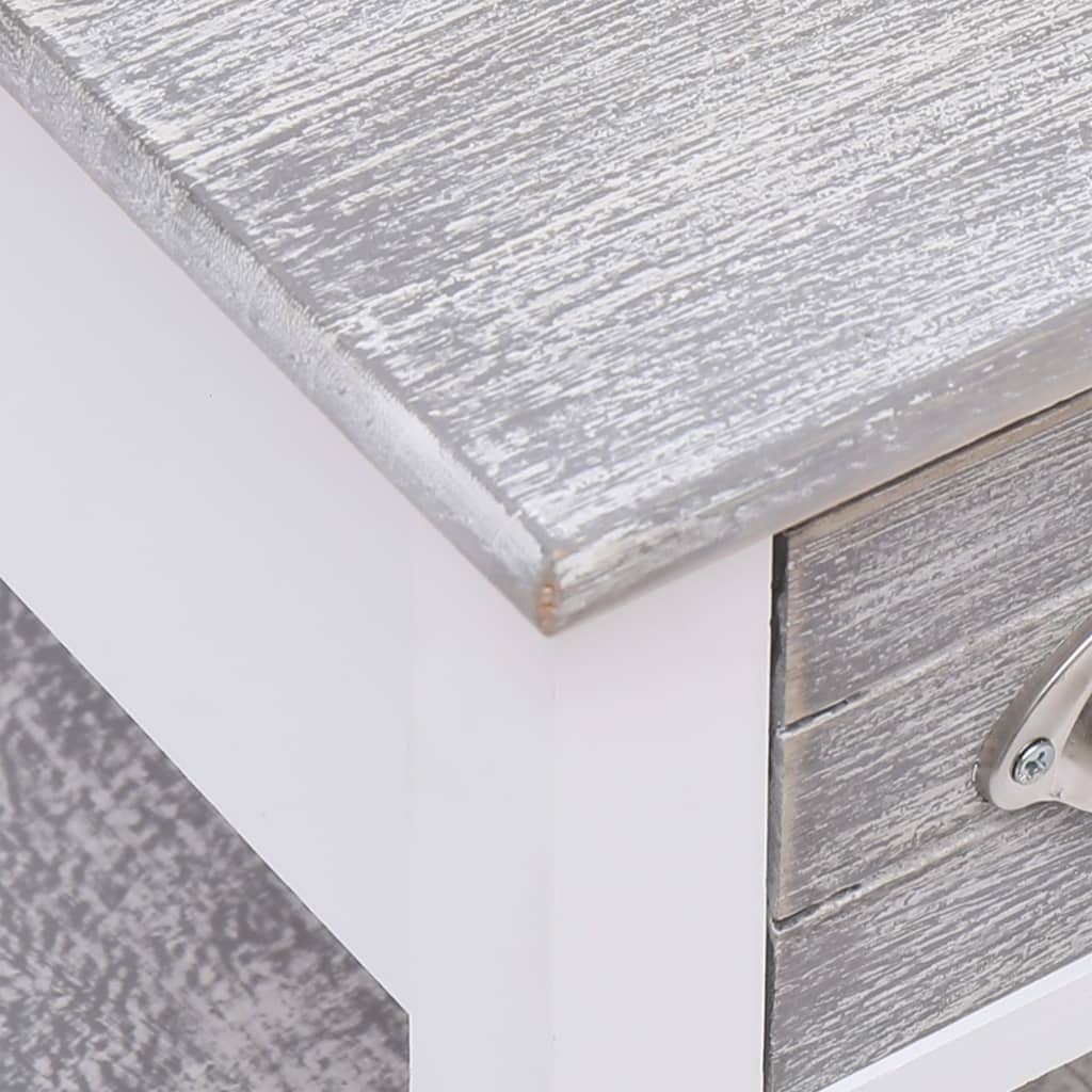 Bijzettafel 40x40x40 cm paulowniahout grijs is nu te koop bij PeponiXL, paradijselijk wonen!