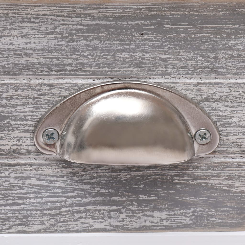 Bijzettafel 40x40x40 cm paulowniahout grijs is nu te koop bij PeponiXL, paradijselijk wonen!
