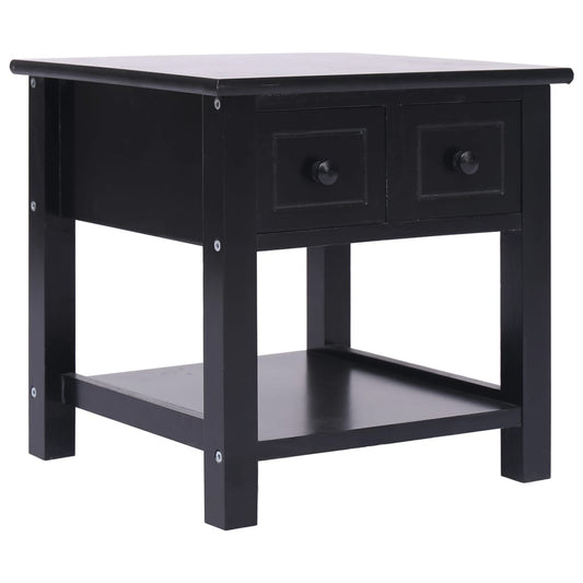 Bijzettafel 40x40x40 cm paulowniahout zwart is nu te koop bij PeponiXL, paradijselijk wonen!