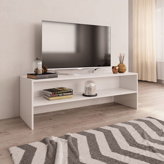 Tv-meubel 120x40x40 cm bewerkt hout wit is nu te koop bij PeponiXL, paradijselijk wonen!