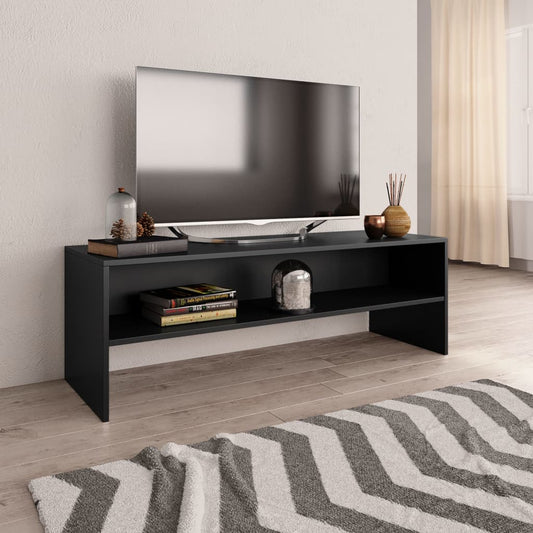 Tv-meubel 120x40x40 cm bewerkt hout zwart is nu te koop bij PeponiXL, paradijselijk wonen!
