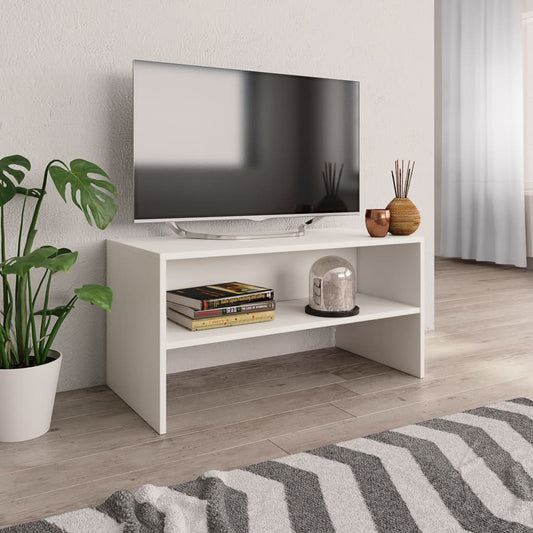 Tv-meubel 80x40x40 cm bewerkt hout wit is nu te koop bij PeponiXL, paradijselijk wonen!