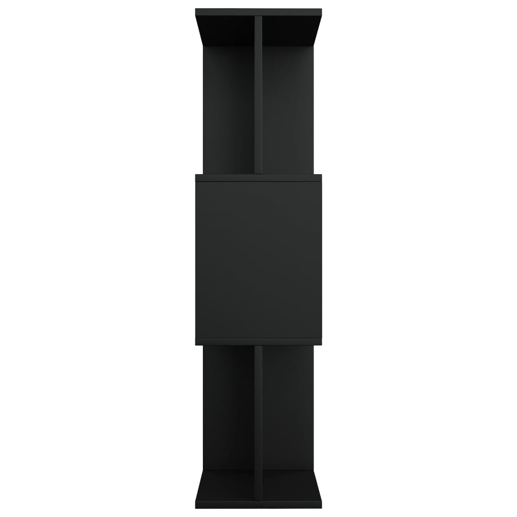 Boekenkast/kamerscherm 80x24x96 cm bewerkt hout zwart is nu te koop bij PeponiXL, paradijselijk wonen!