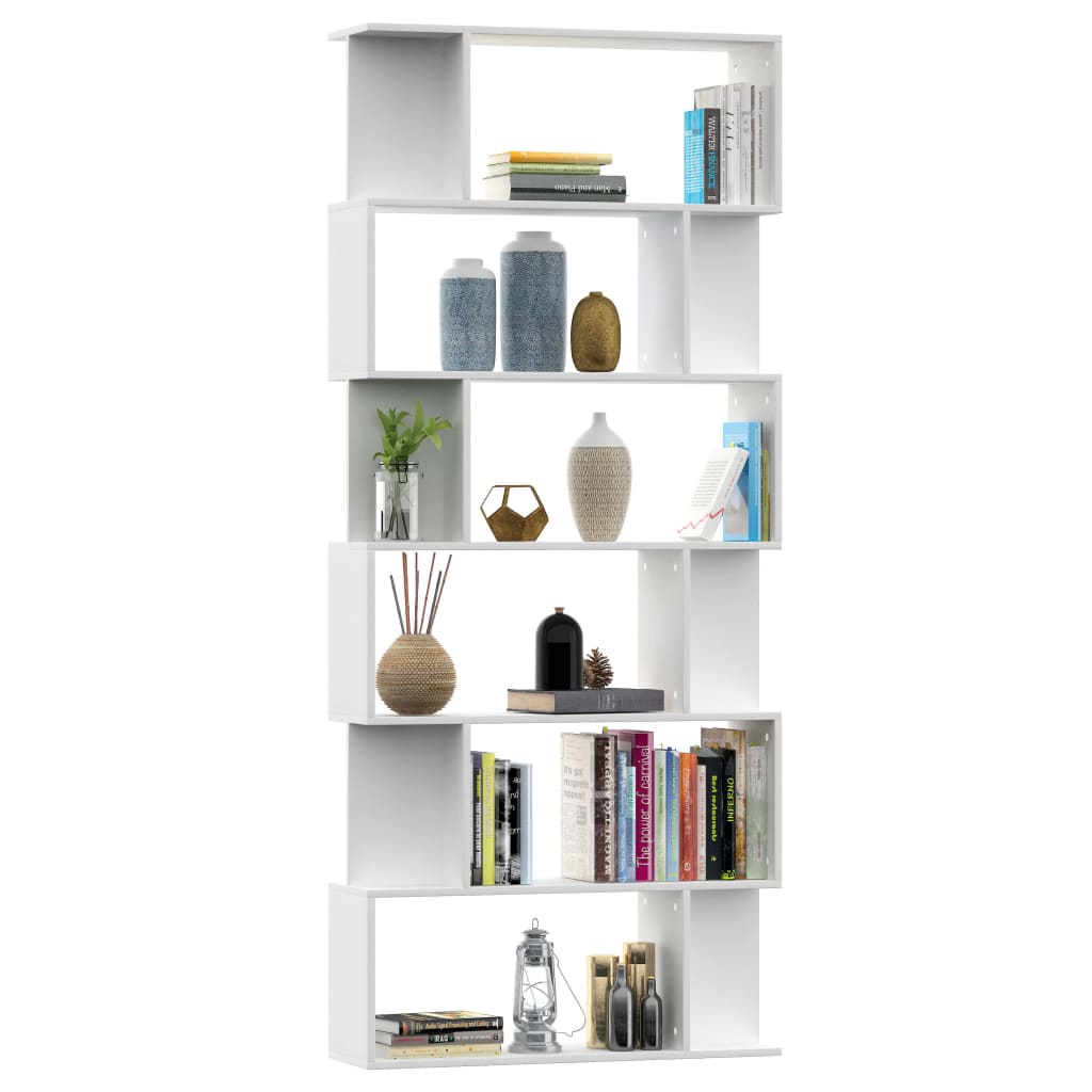 Boekenkast / kamerscherm 80x24x192 cm bewerkt hout wit is nu te koop bij PeponiXL, paradijselijk wonen!