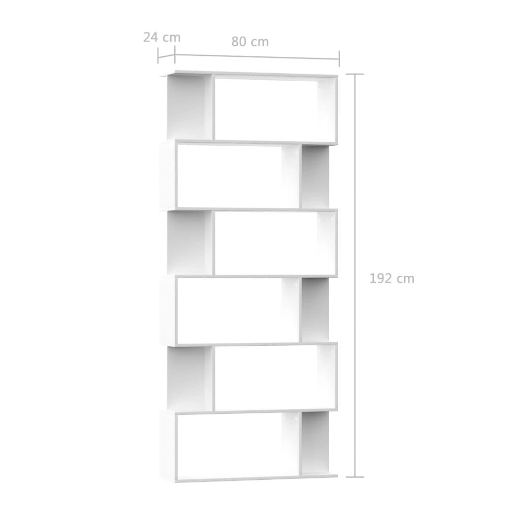 Boekenkast / kamerscherm 80x24x192 cm bewerkt hout wit is nu te koop bij PeponiXL, paradijselijk wonen!