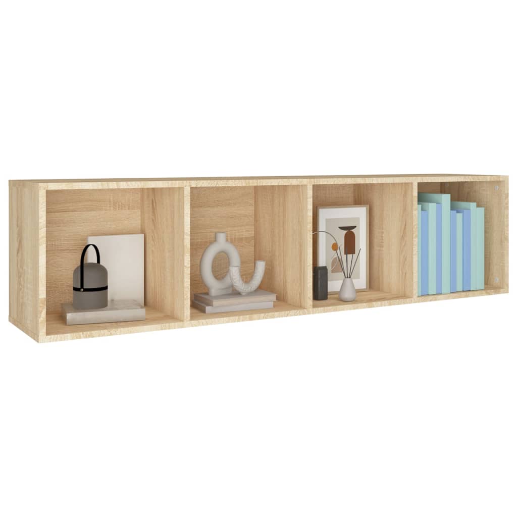 Boekenkast/tv-meubel 36x30x143cm bewerkt hout sonoma eikenkleur is nu te koop bij PeponiXL, paradijselijk wonen!