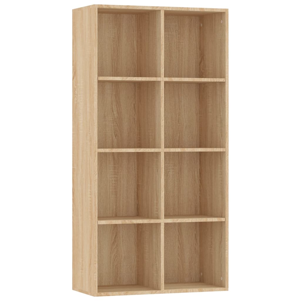 Boekenkast/dressoir 66x30x130 cm bewerkt hout sonoma eikenkleur is nu te koop bij PeponiXL, paradijselijk wonen!