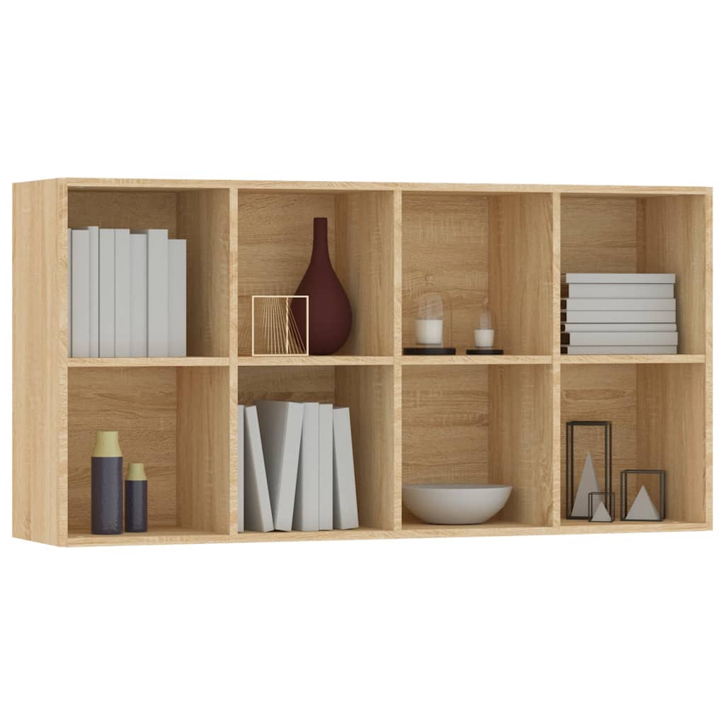 Boekenkast/dressoir 66x30x130 cm bewerkt hout sonoma eikenkleur is nu te koop bij PeponiXL, paradijselijk wonen!