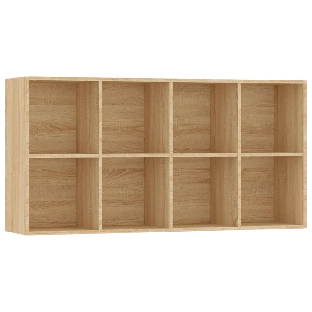 Boekenkast/dressoir 66x30x130 cm bewerkt hout sonoma eikenkleur is nu te koop bij PeponiXL, paradijselijk wonen!