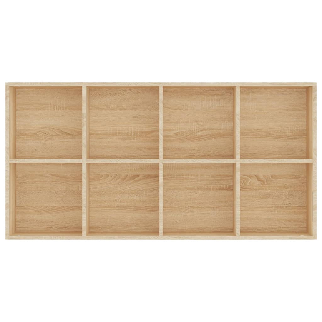 Boekenkast/dressoir 66x30x130 cm bewerkt hout sonoma eikenkleur is nu te koop bij PeponiXL, paradijselijk wonen!