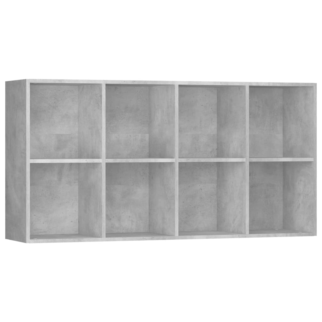 Boekenkast/dressoir 66x30x130 cm bewerkt hout betongrijs is nu te koop bij PeponiXL, paradijselijk wonen!