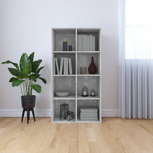 Boekenkast/dressoir 66x30x130 cm bewerkt hout betongrijs is nu te koop bij PeponiXL, paradijselijk wonen!