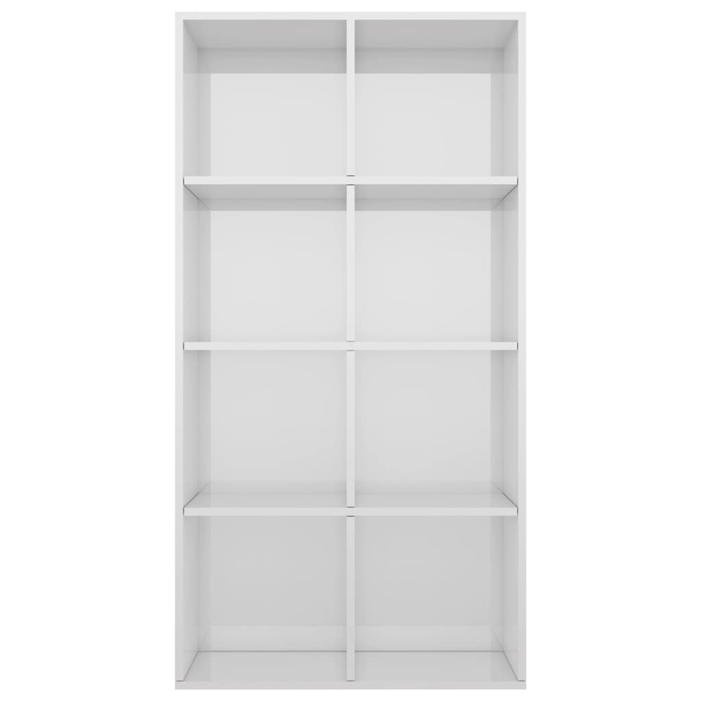 Boekenkast/dressoir 66x30x130 cm bewerkt hout hoogglans wit is nu te koop bij PeponiXL, paradijselijk wonen!