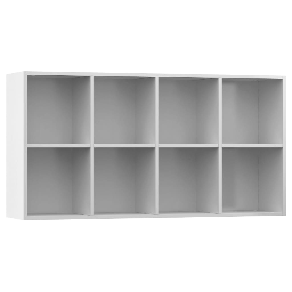 Boekenkast/dressoir 66x30x130 cm bewerkt hout hoogglans wit is nu te koop bij PeponiXL, paradijselijk wonen!