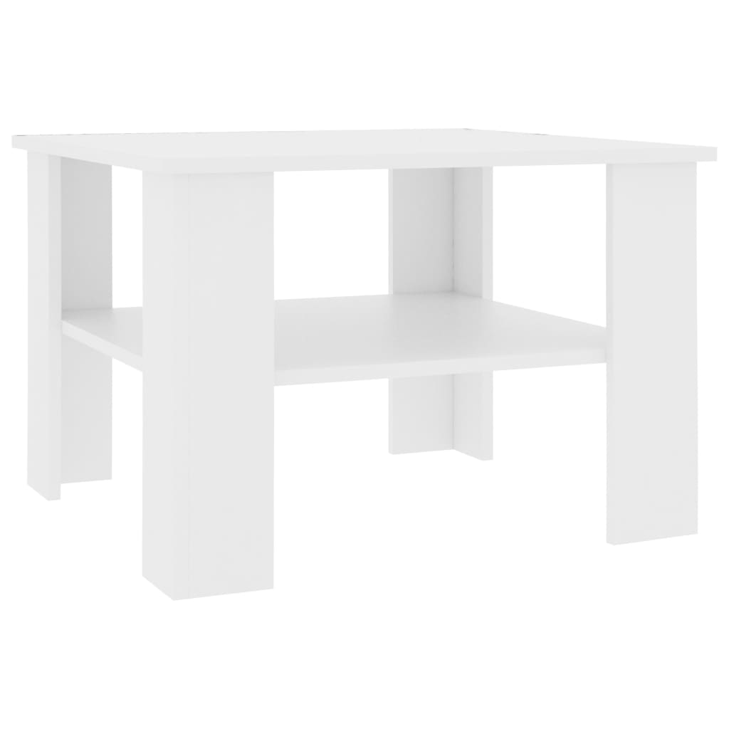 Salontafel 60x60x42 cm bewerkt hout wit is nu te koop bij PeponiXL, paradijselijk wonen!