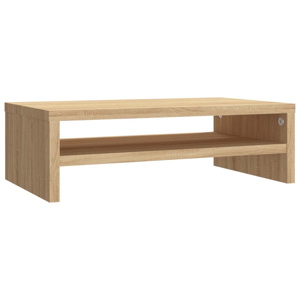 Monitorstandaard 42x24x13 cm bewerkt hout sonoma eikenkleurig is nu te koop bij PeponiXL, paradijselijk wonen!