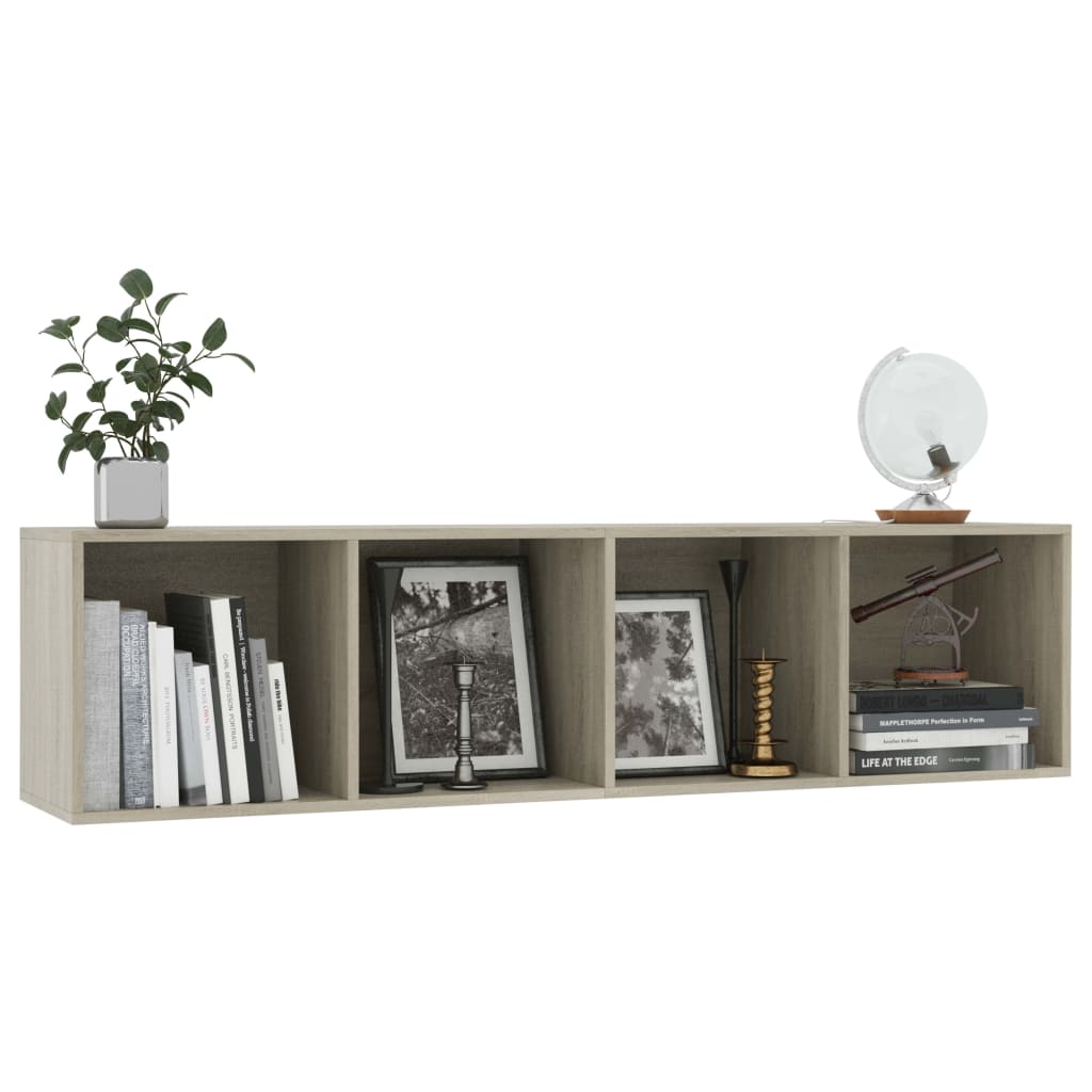 Boekenkast/tv-meubel 143x30x36 cm sonoma eikenkleurig is nu te koop bij PeponiXL, paradijselijk wonen!