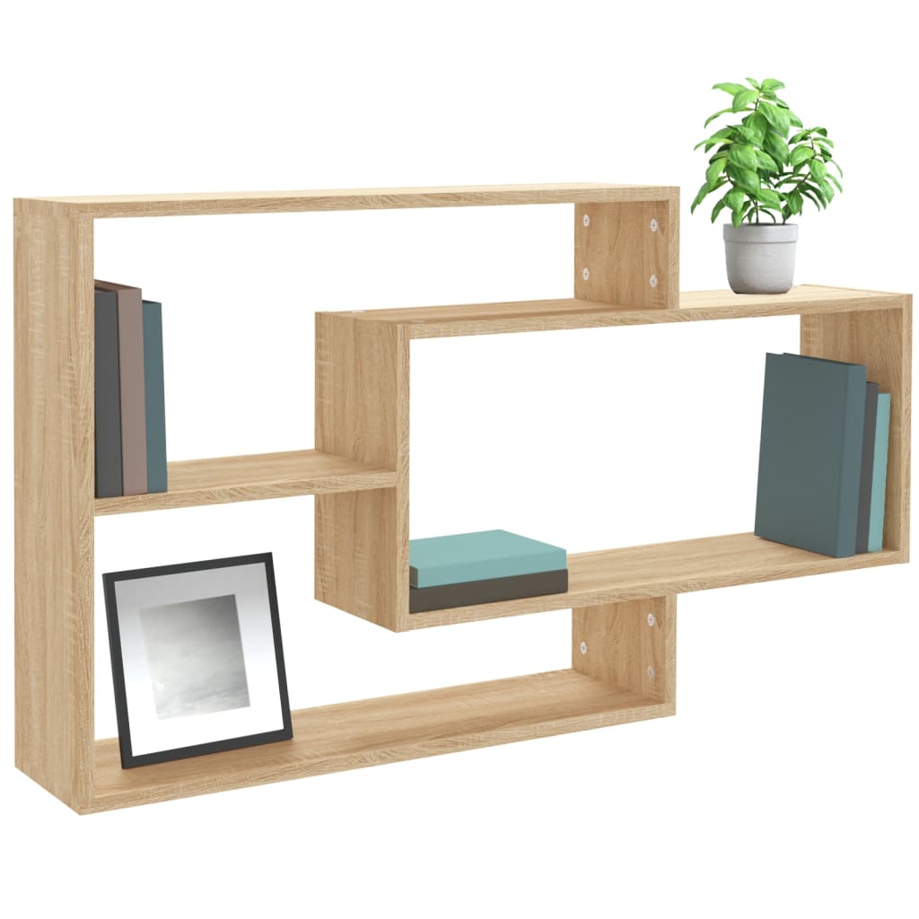 Wandschappen 104x20x58,5 cm bewerkt hout sonoma eikenkleurig is nu te koop bij PeponiXL, paradijselijk wonen!