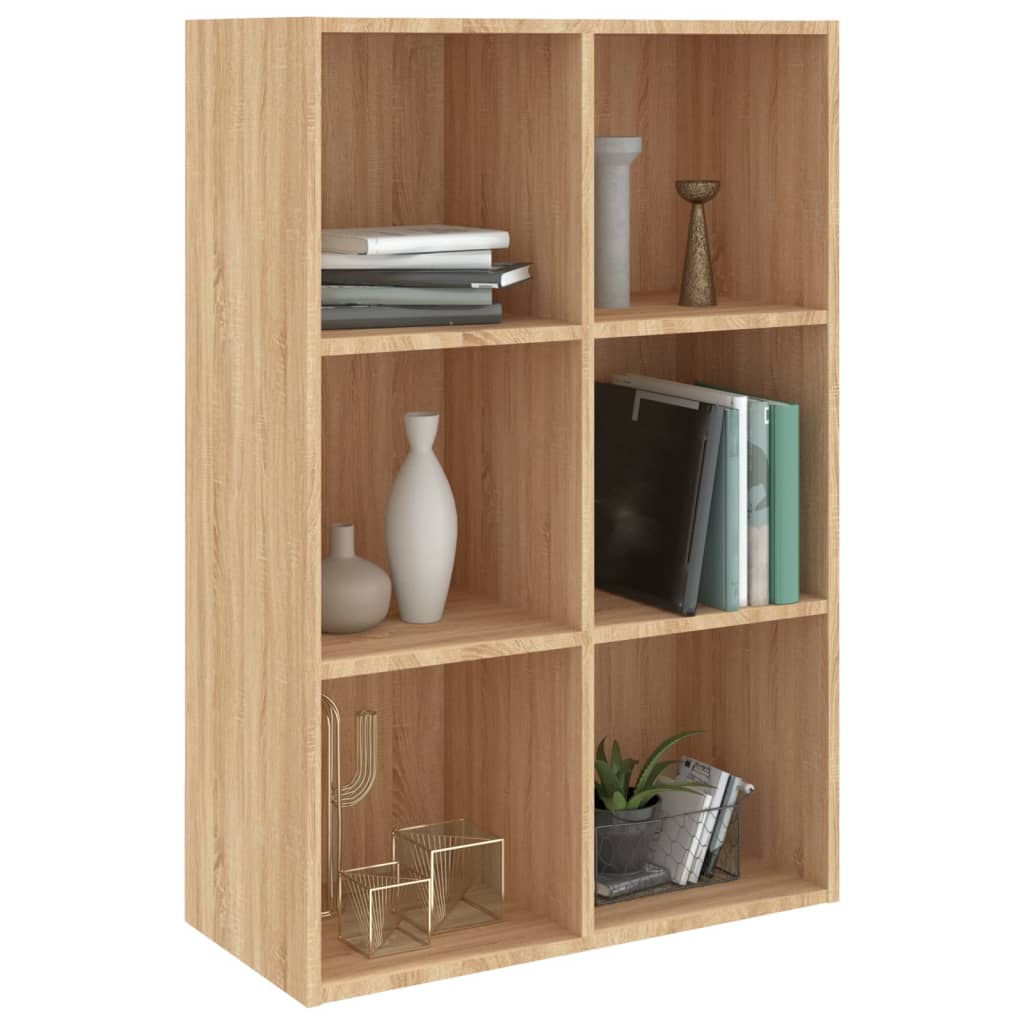 Boekenkast/dressoir 66x30x98 cm bewerkt hout sonoma eikenkleur is nu te koop bij PeponiXL, paradijselijk wonen!