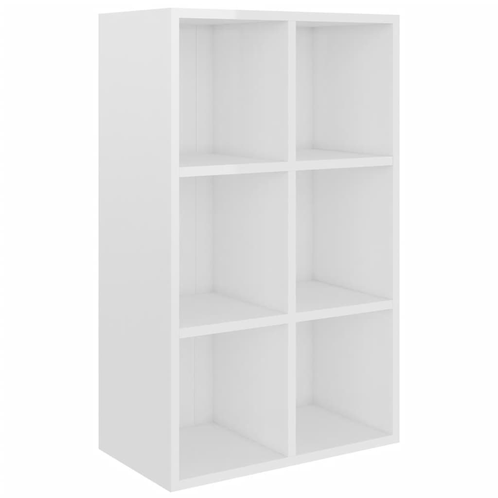 Boekenkast/dressoir 66x30x98 cm bewerkt hout hoogglans wit is nu te koop bij PeponiXL, paradijselijk wonen!