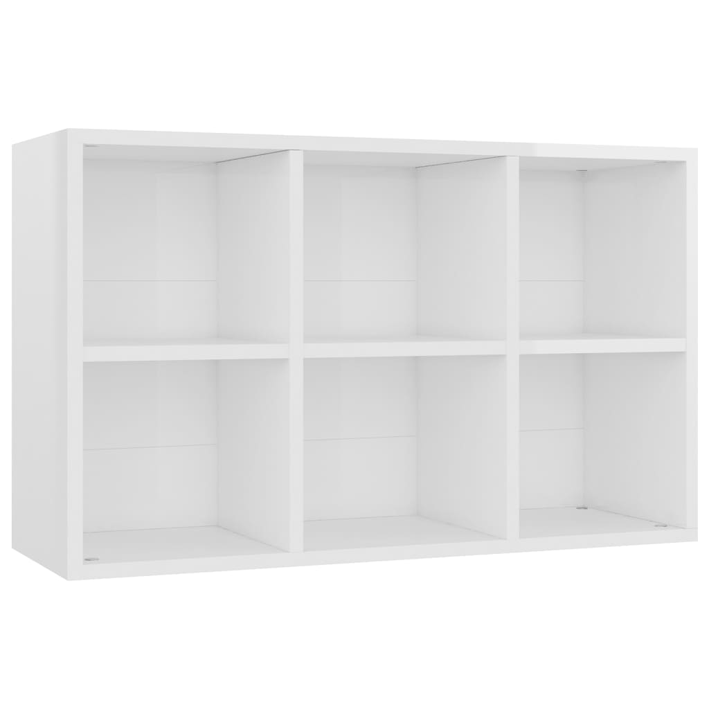 Boekenkast/dressoir 66x30x98 cm bewerkt hout hoogglans wit is nu te koop bij PeponiXL, paradijselijk wonen!