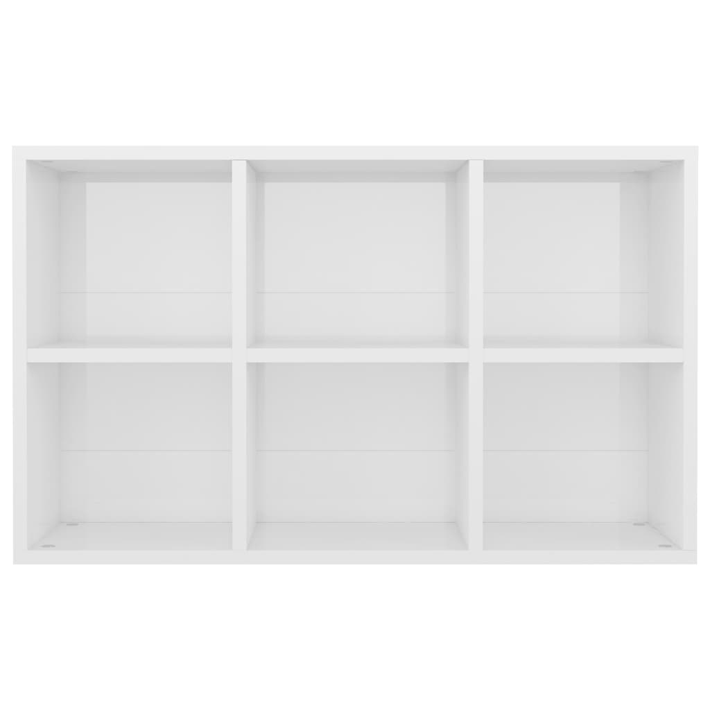 Boekenkast/dressoir 66x30x98 cm bewerkt hout hoogglans wit is nu te koop bij PeponiXL, paradijselijk wonen!