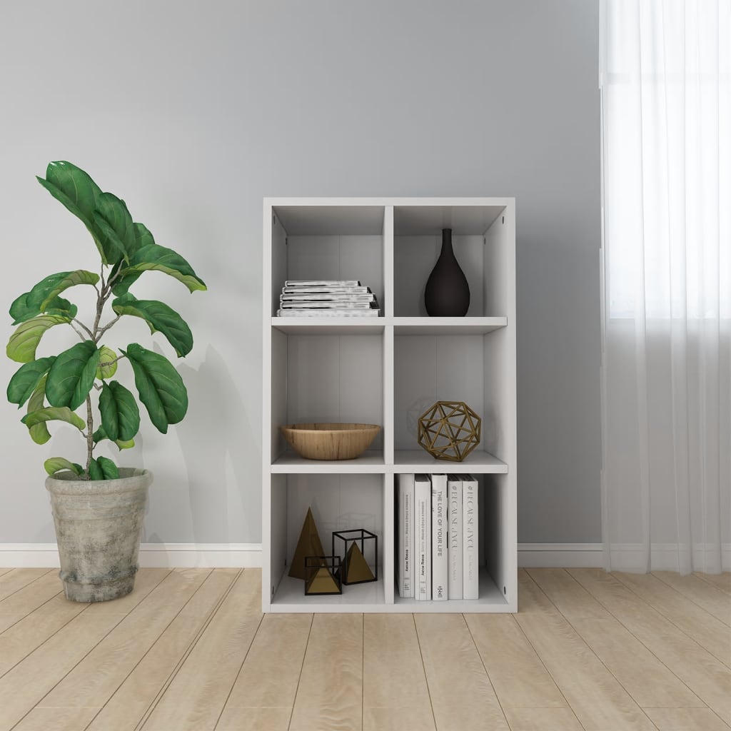 Boekenkast/dressoir 66x30x98 cm bewerkt hout hoogglans wit is nu te koop bij PeponiXL, paradijselijk wonen!