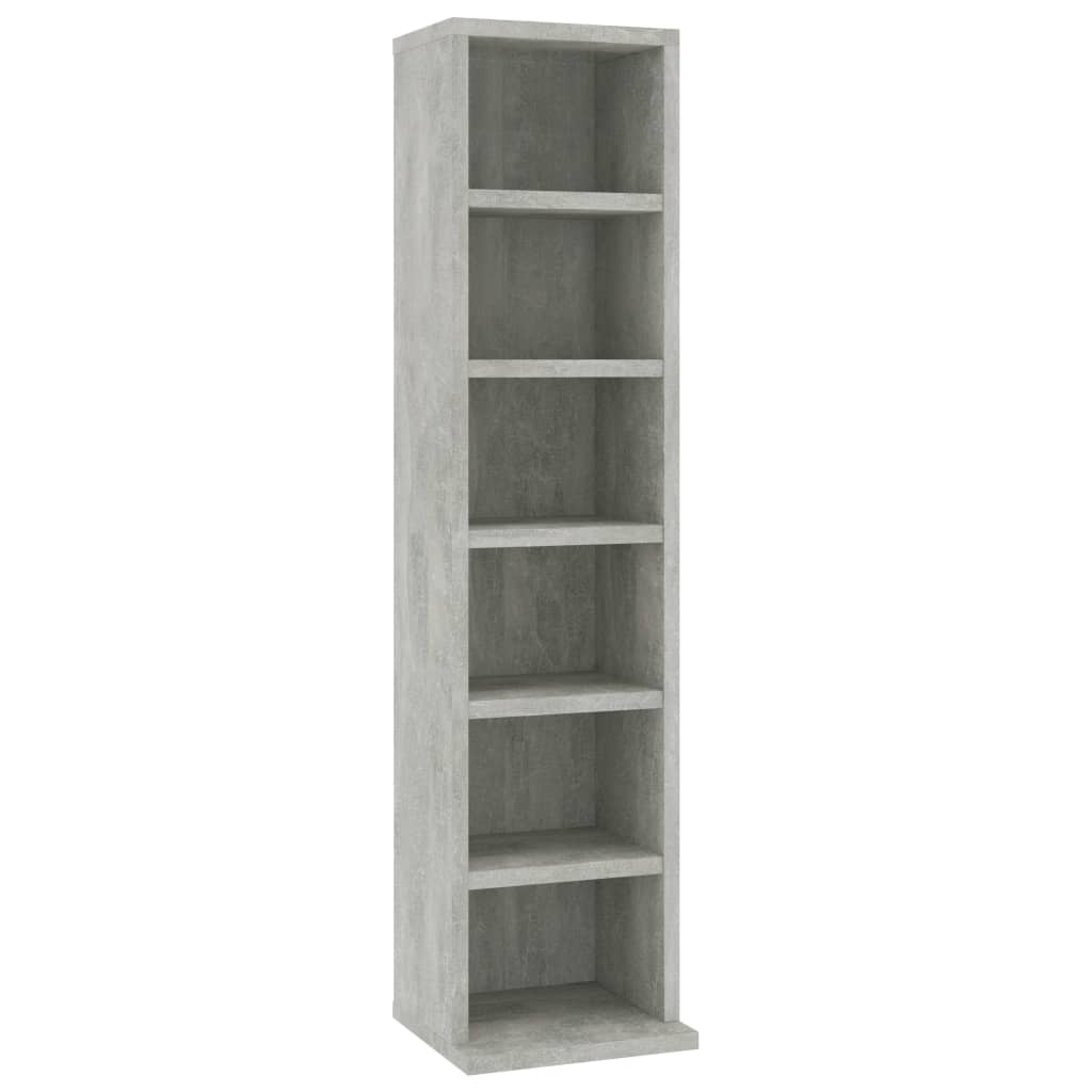 Cd-kast 21x20x88 cm bewerkt hout betongrijs is nu te koop bij PeponiXL, paradijselijk wonen!