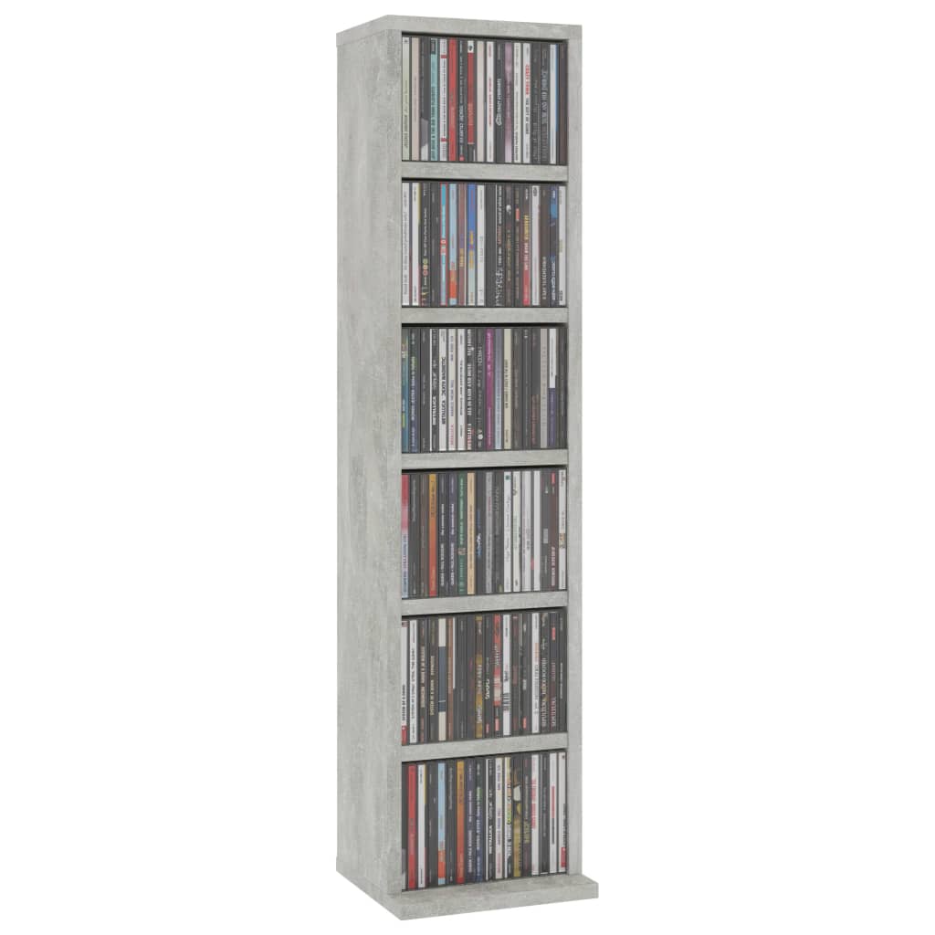 Cd-kast 21x20x88 cm bewerkt hout betongrijs is nu te koop bij PeponiXL, paradijselijk wonen!